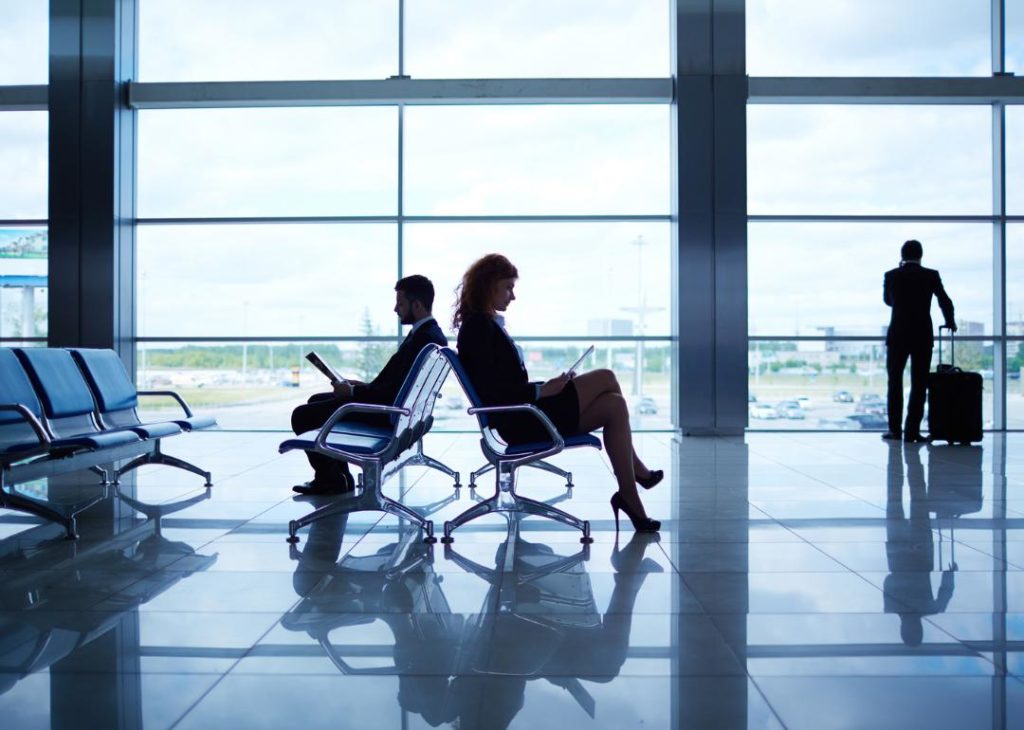 #10. Canada Business travelers waiting in the airport.