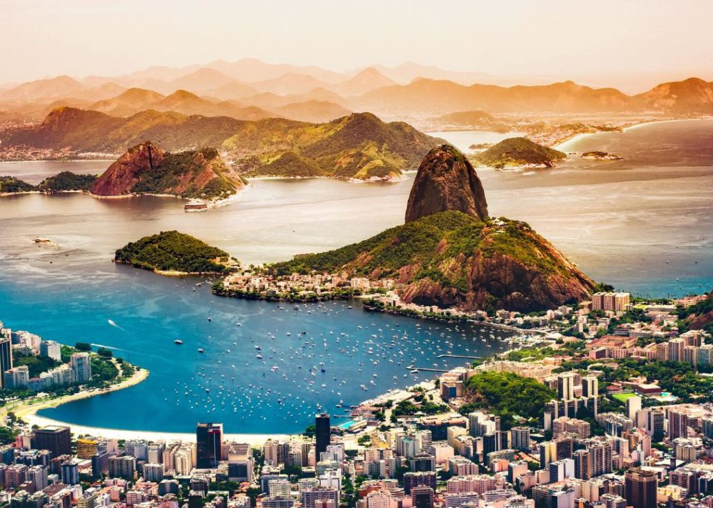 #7. Brazil Rio de Janeiro, Brazil cityscape and water.