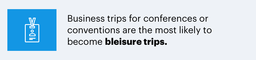 business trips for conferences likely to become bleisure