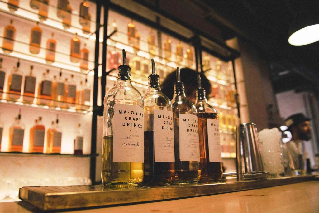 Gin bottles Macera