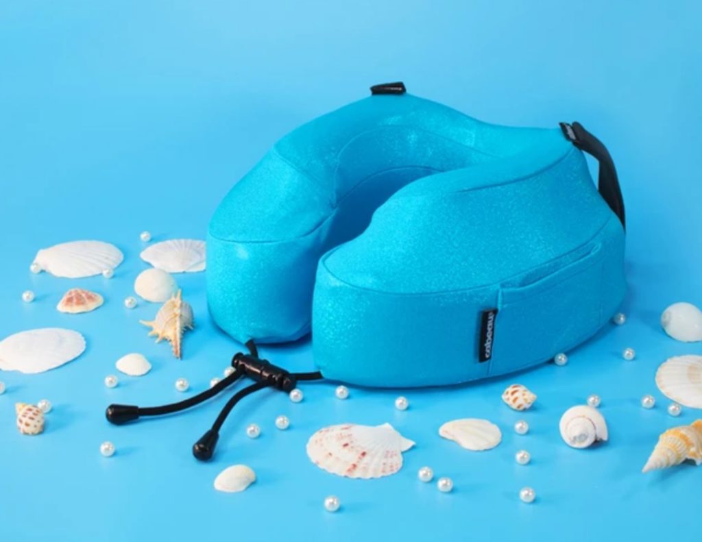 Blue neck pillow