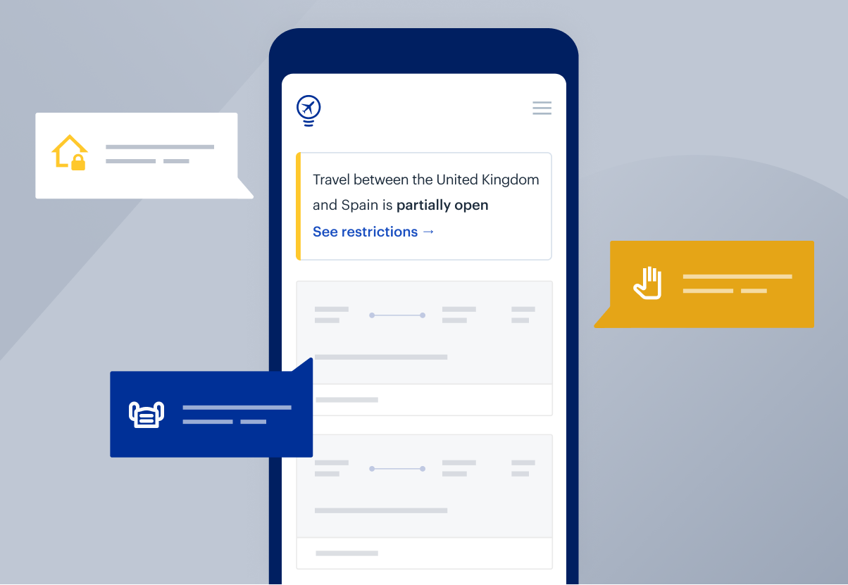 Travel restrictions app