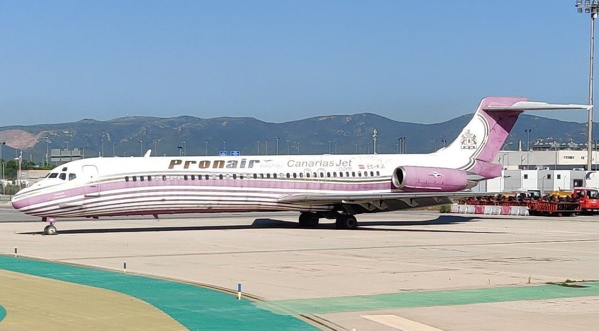 Pink airplane jet