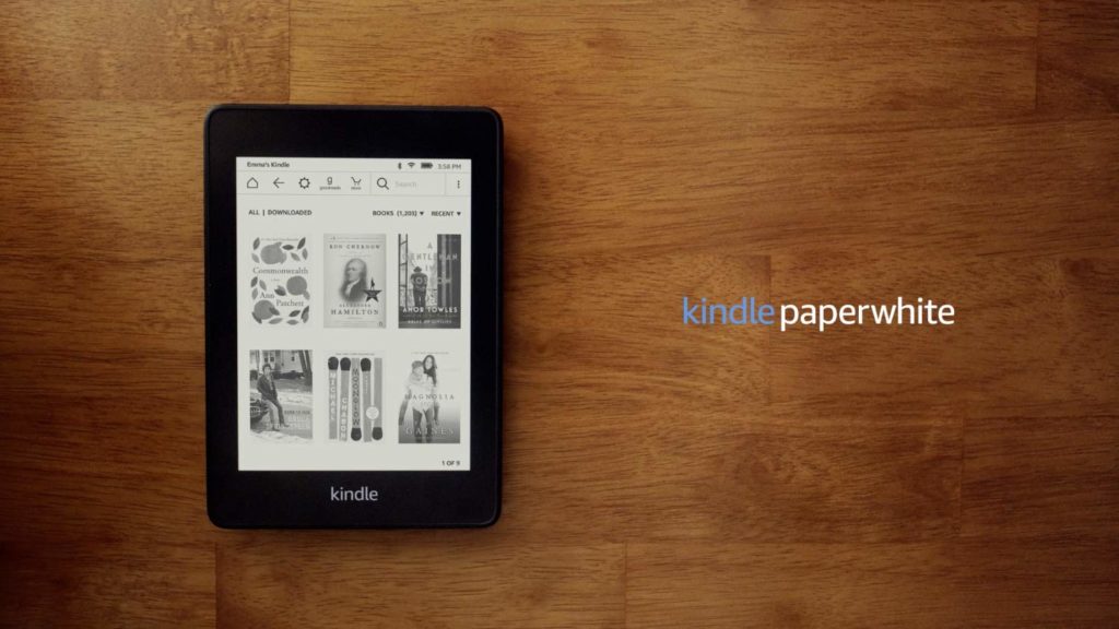 Amazon Kindle Paperwhite on a table