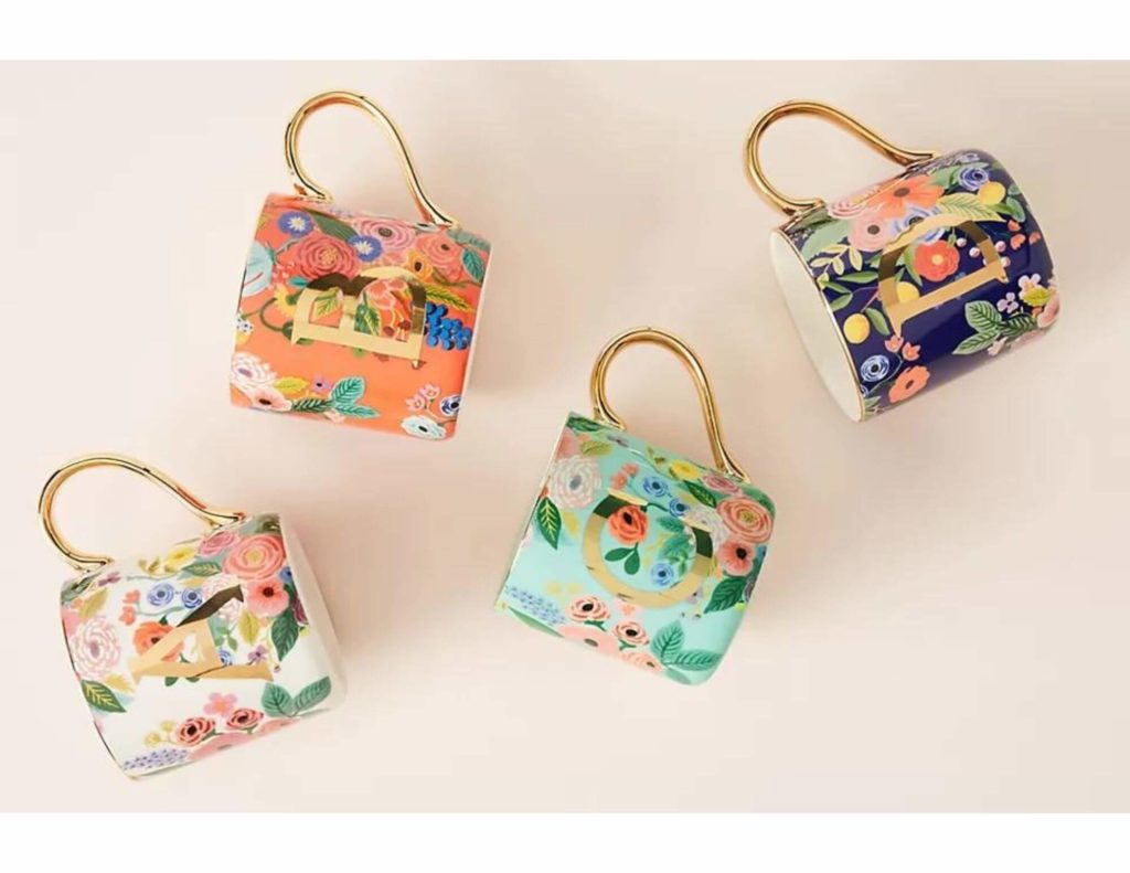 monogrammed anthropologie mugs