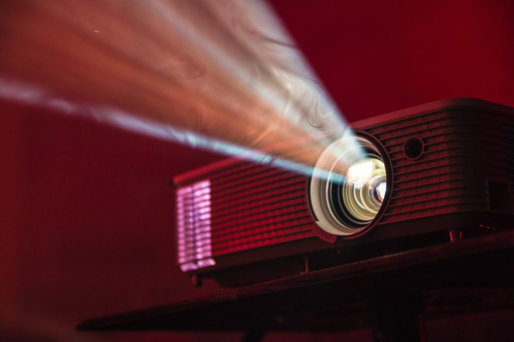 Close up movie projector