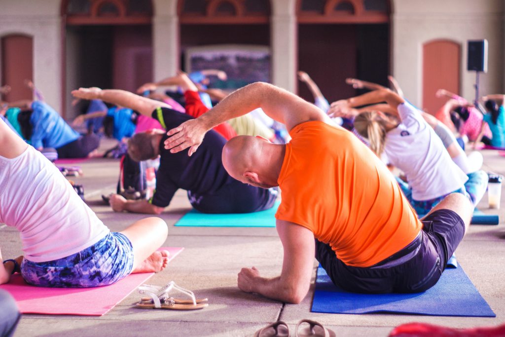 Yoga class exercise