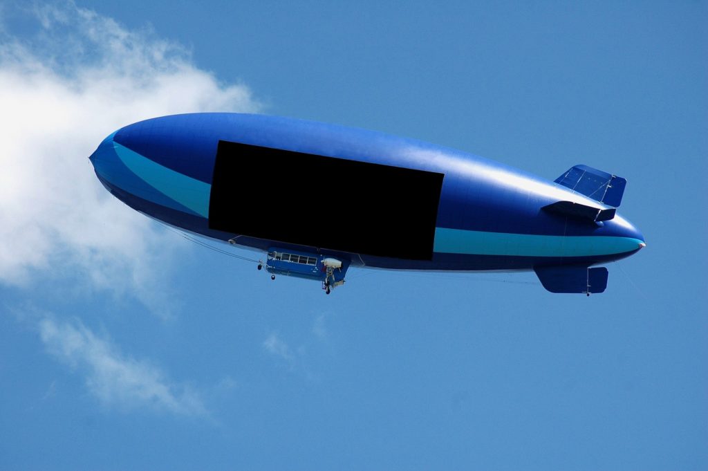 Blue airship