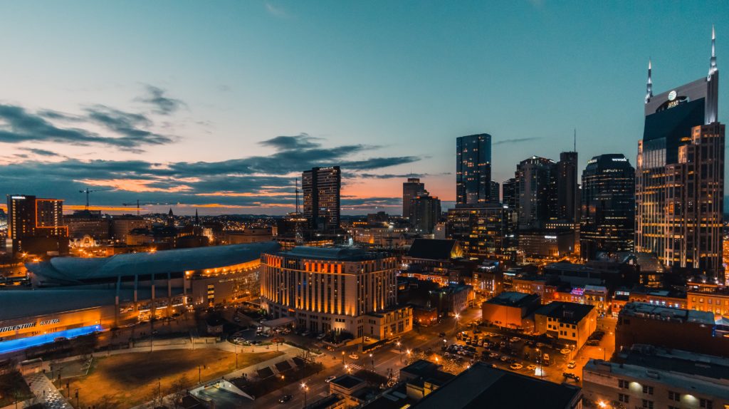 Nashville, Tennessee en la noche