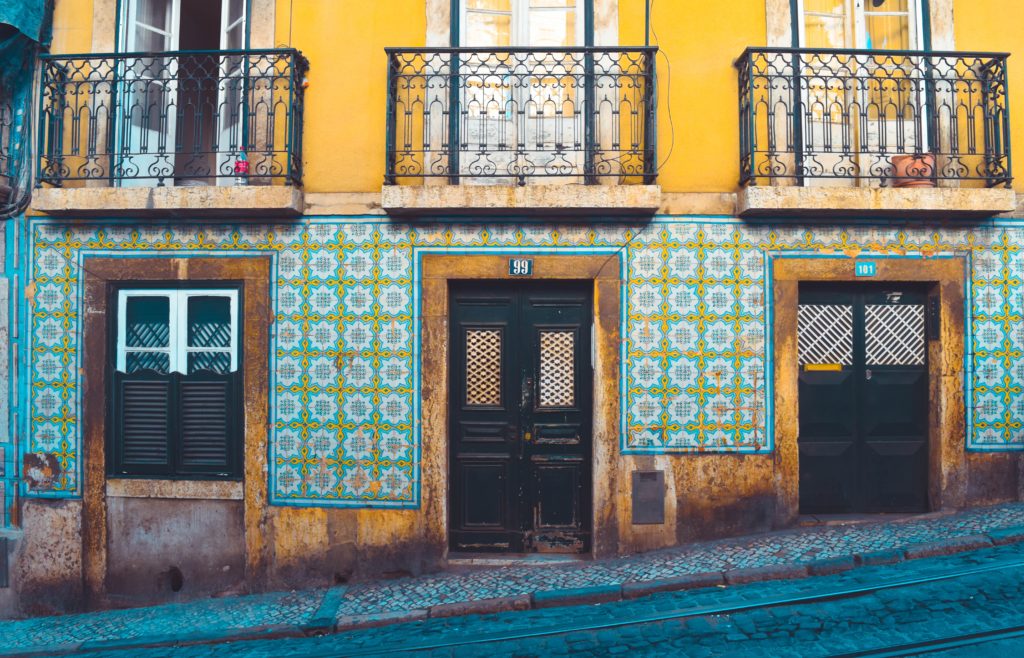 Typical street in Lisbon