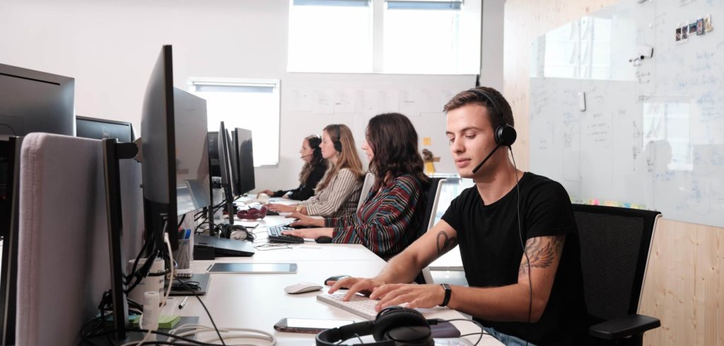 customer care staff helping traveler for duty of care