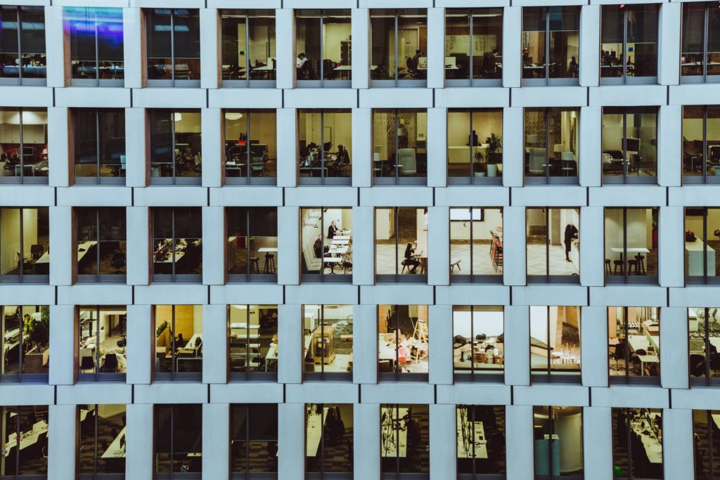 Windows with offices