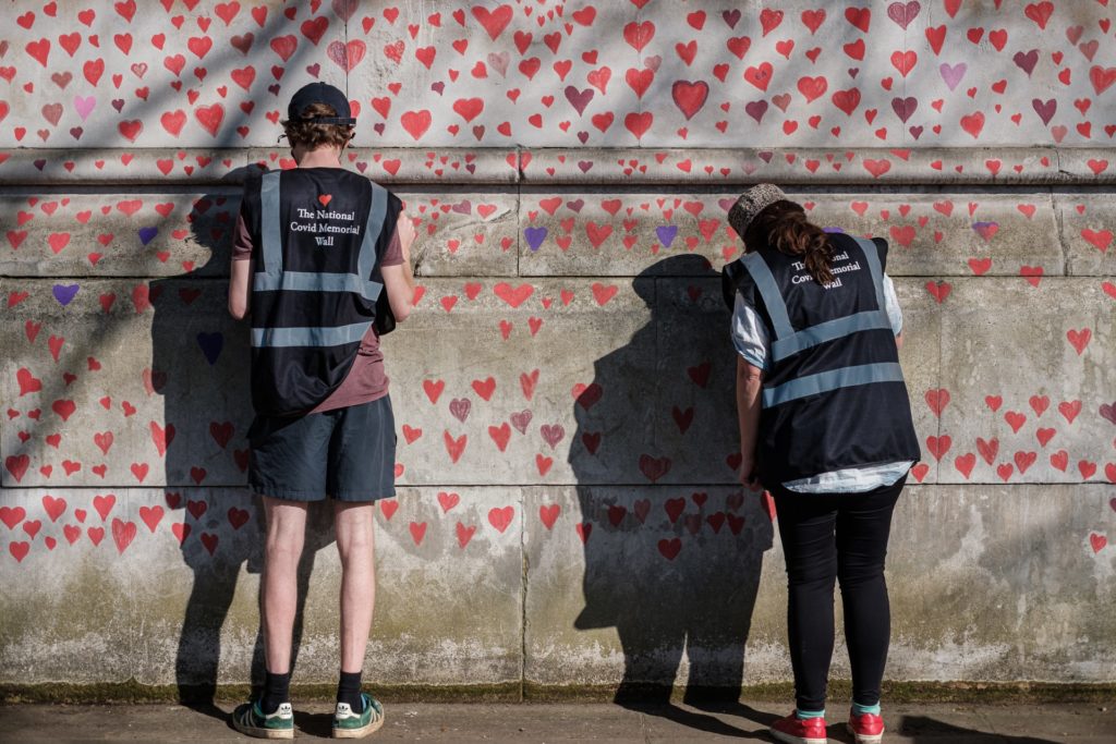 London COVID memorial wall