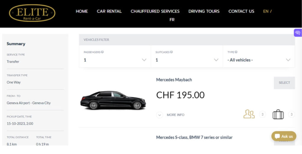 elite rent a car