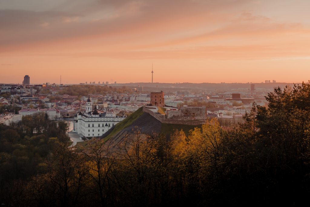 Utsikt över Vilnius Litauen