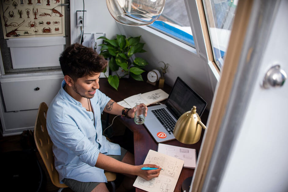 employee wellness for remote workers guy working remote
