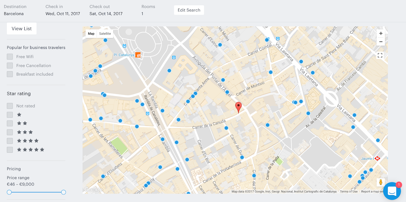 TravelPerk: Improved hotel map search for business trips