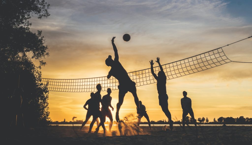Volleyball sunset