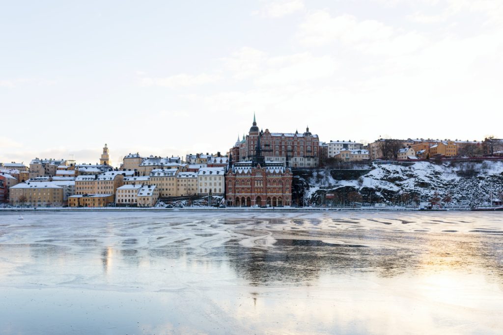 Stockholm i snön