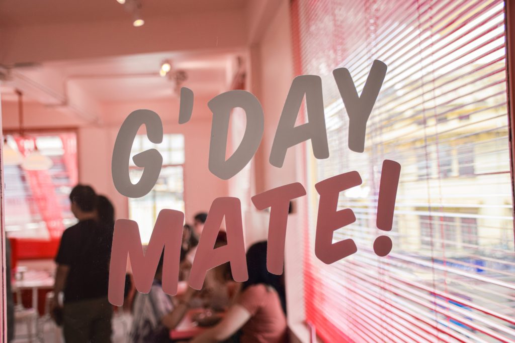 G'day mate sign