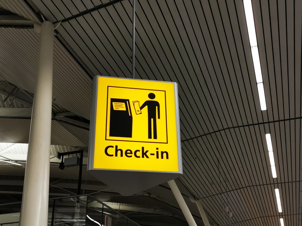 Airport check-in counter