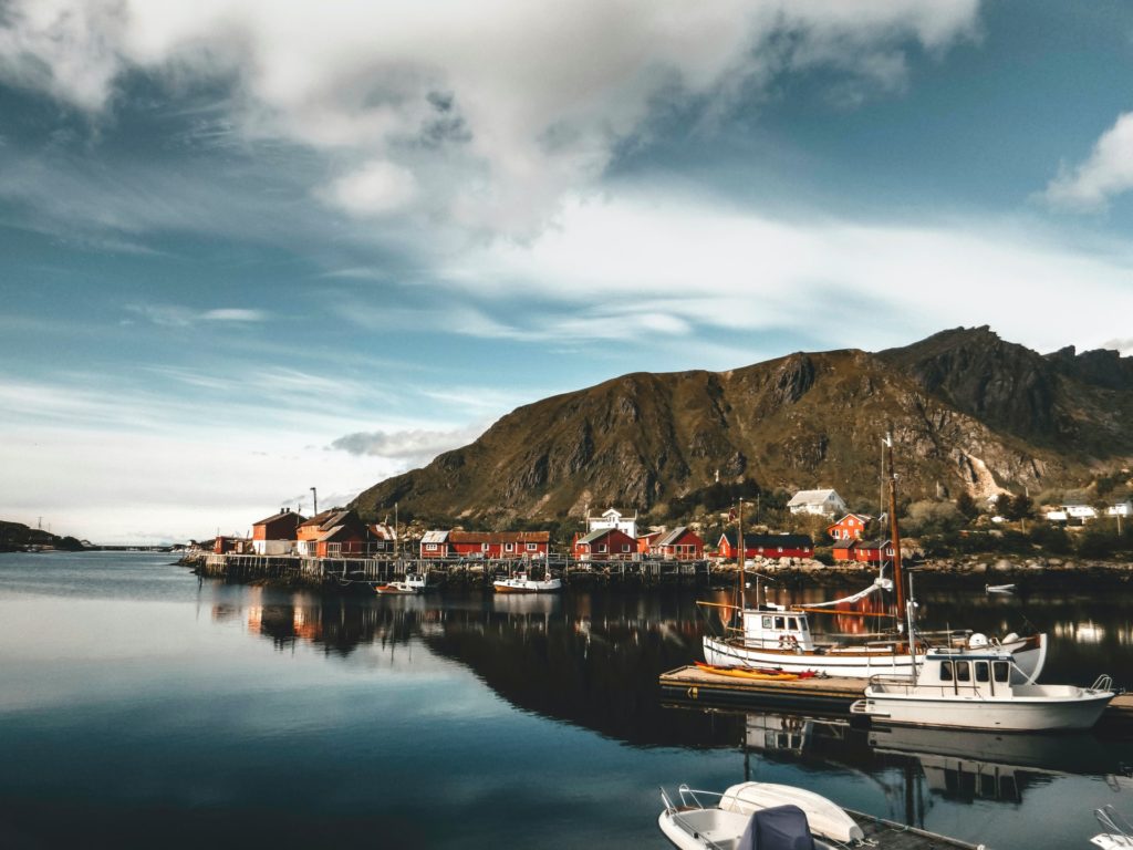 Norge båtar i havet