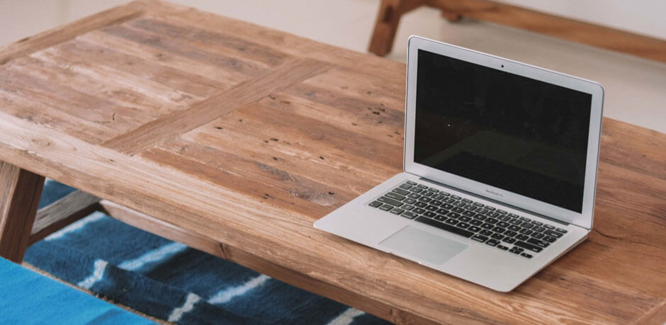 macbook air on the table