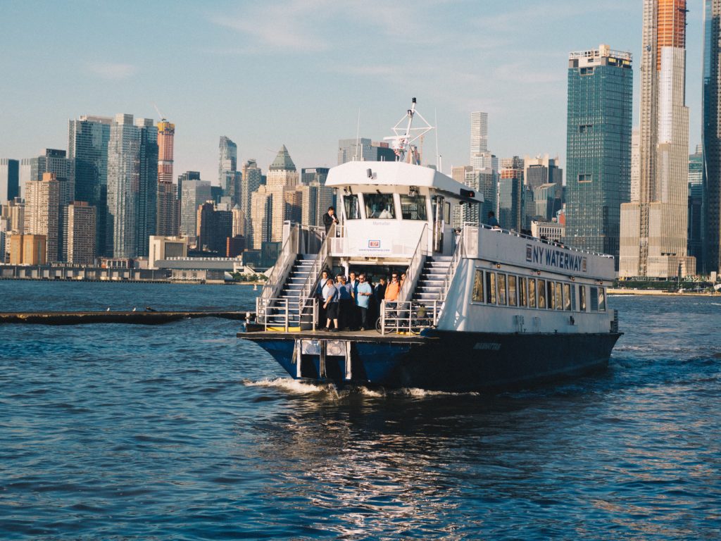 Ferry New York skyline