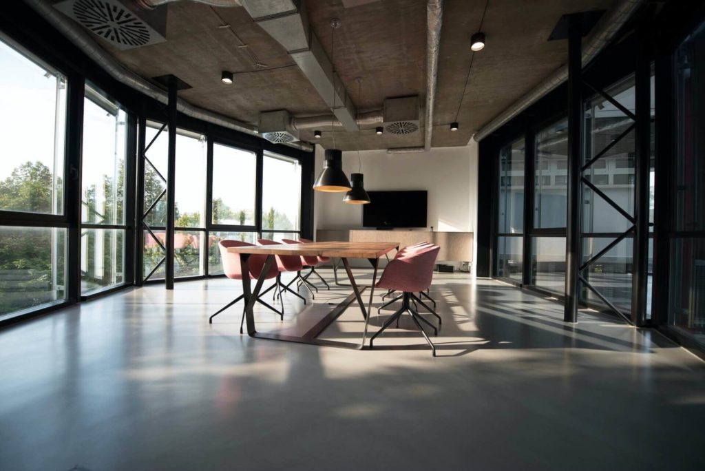 trendy empty office