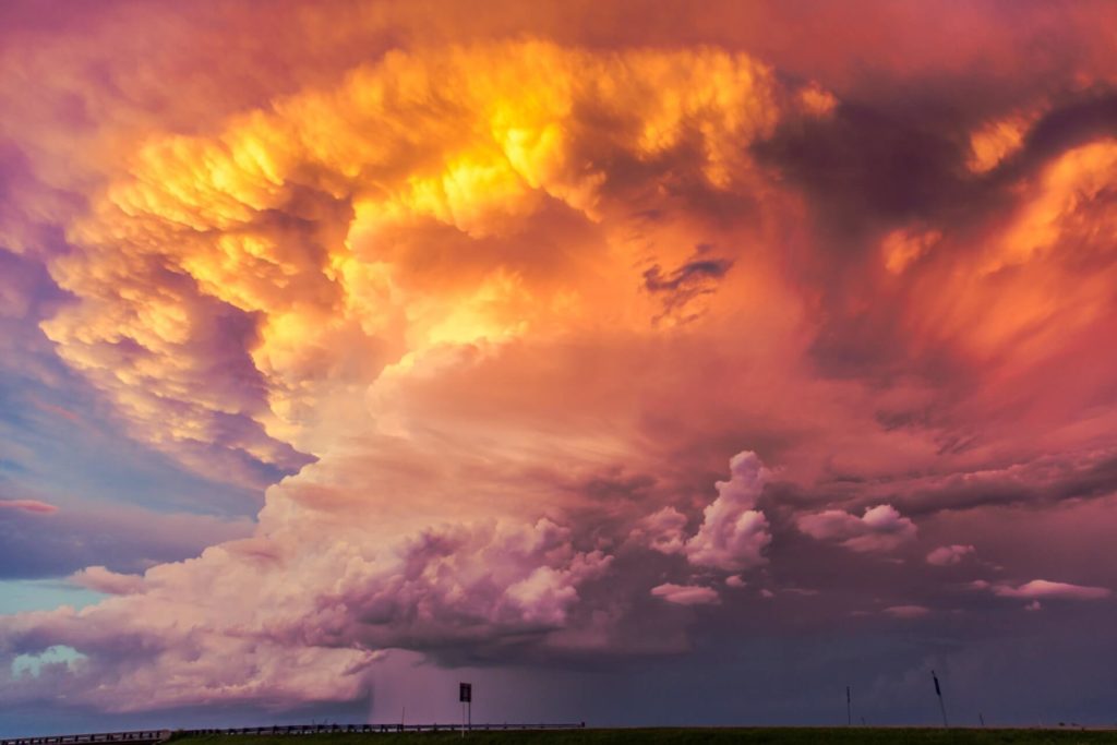 wind and clouds in colour