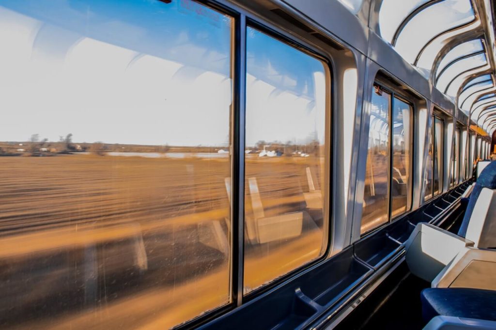 Travel by train views