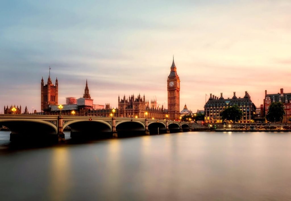 View of Big Ben over Thames