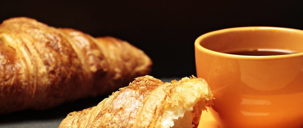 Croissant and coffee