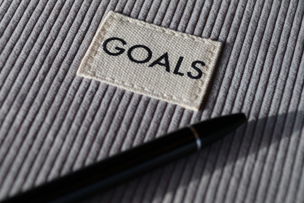 Sign for goals and motivation