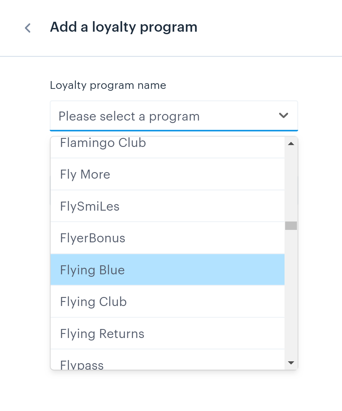 Add a loyalty program