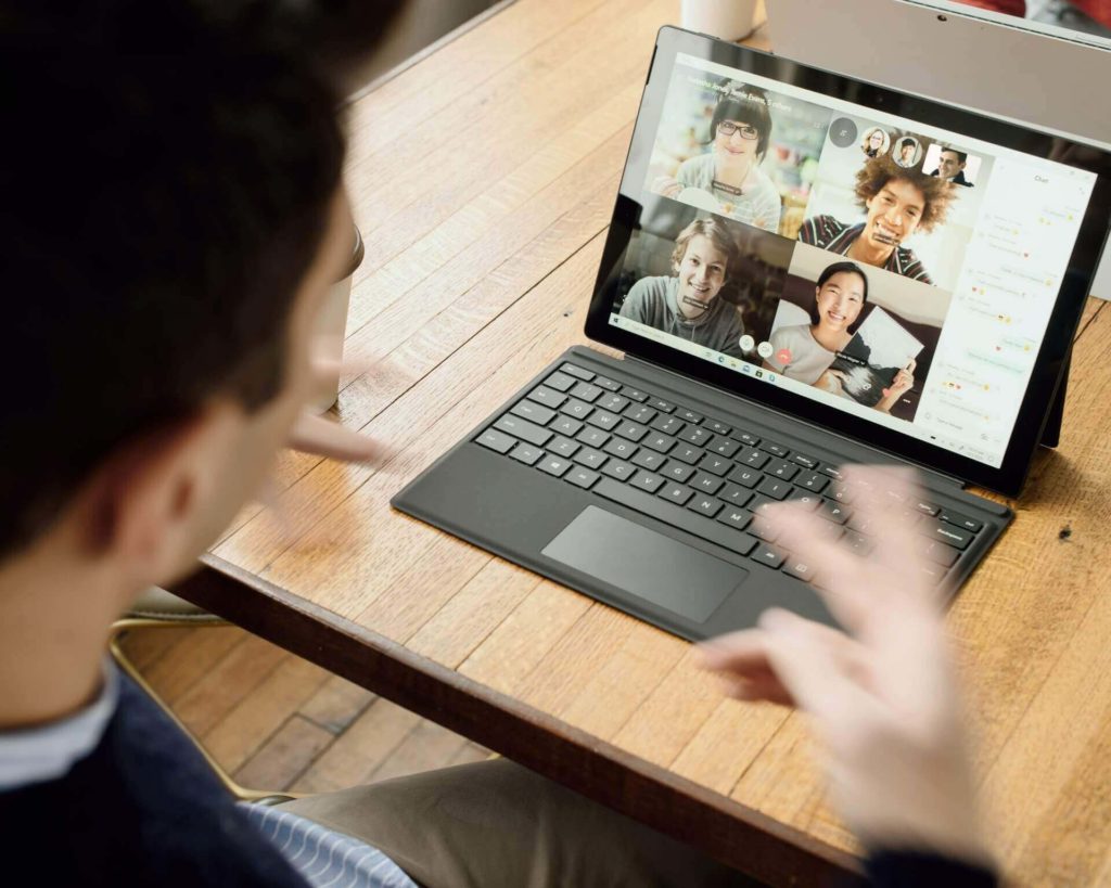 hybrid work video conference