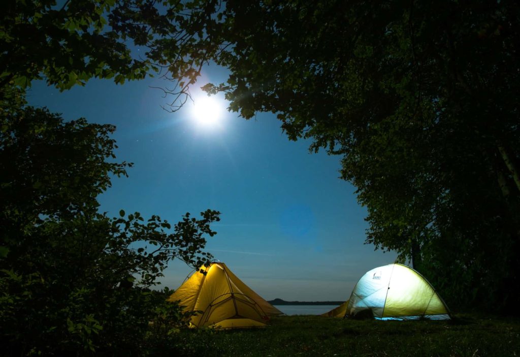 camping at night