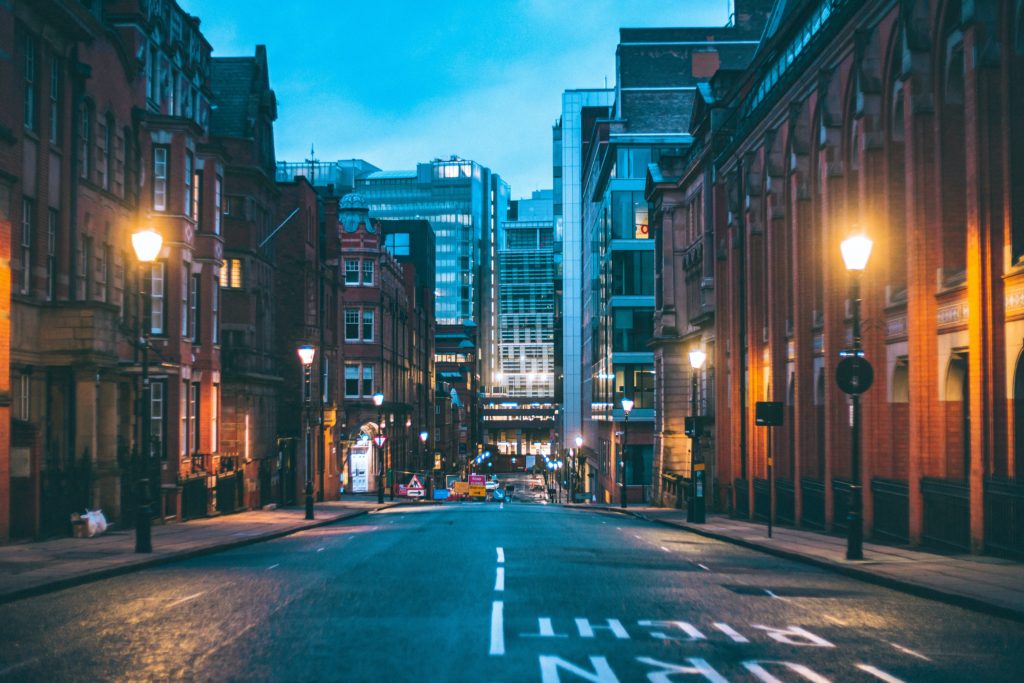 Birmingham city at night