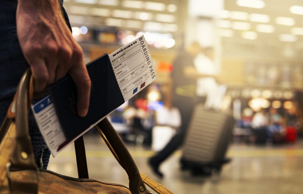 tarjeta de embarque de viaje