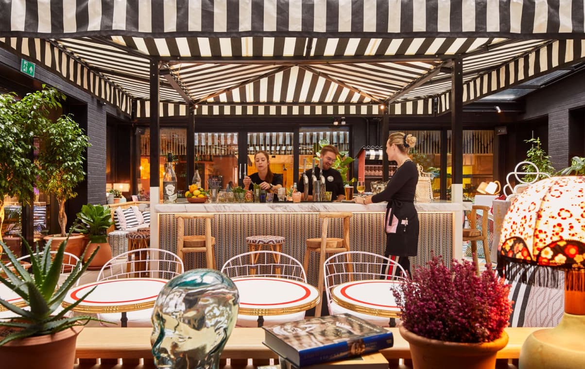 Stylish hotel bar
