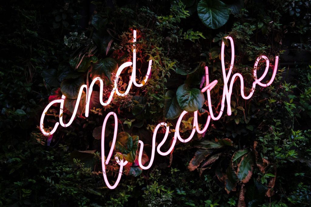 Breathe in sign