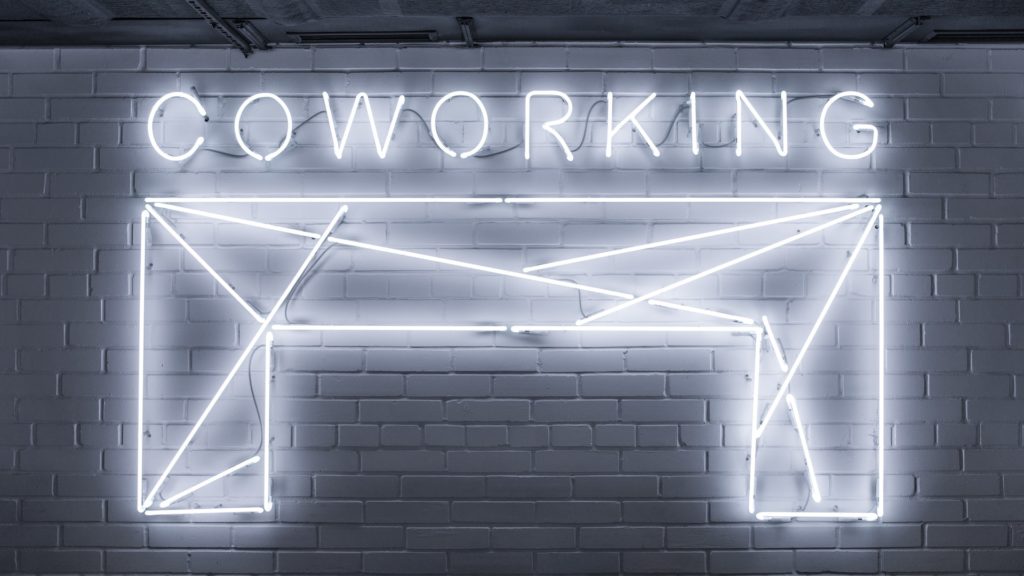 Coworking neon sign