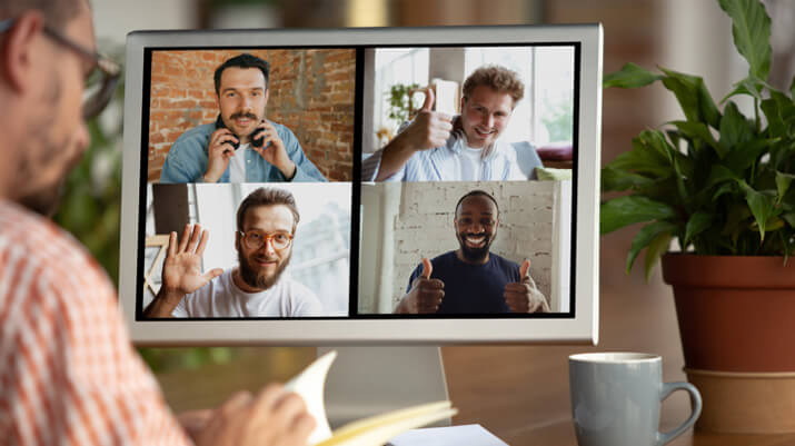 Business meeting on Zoom